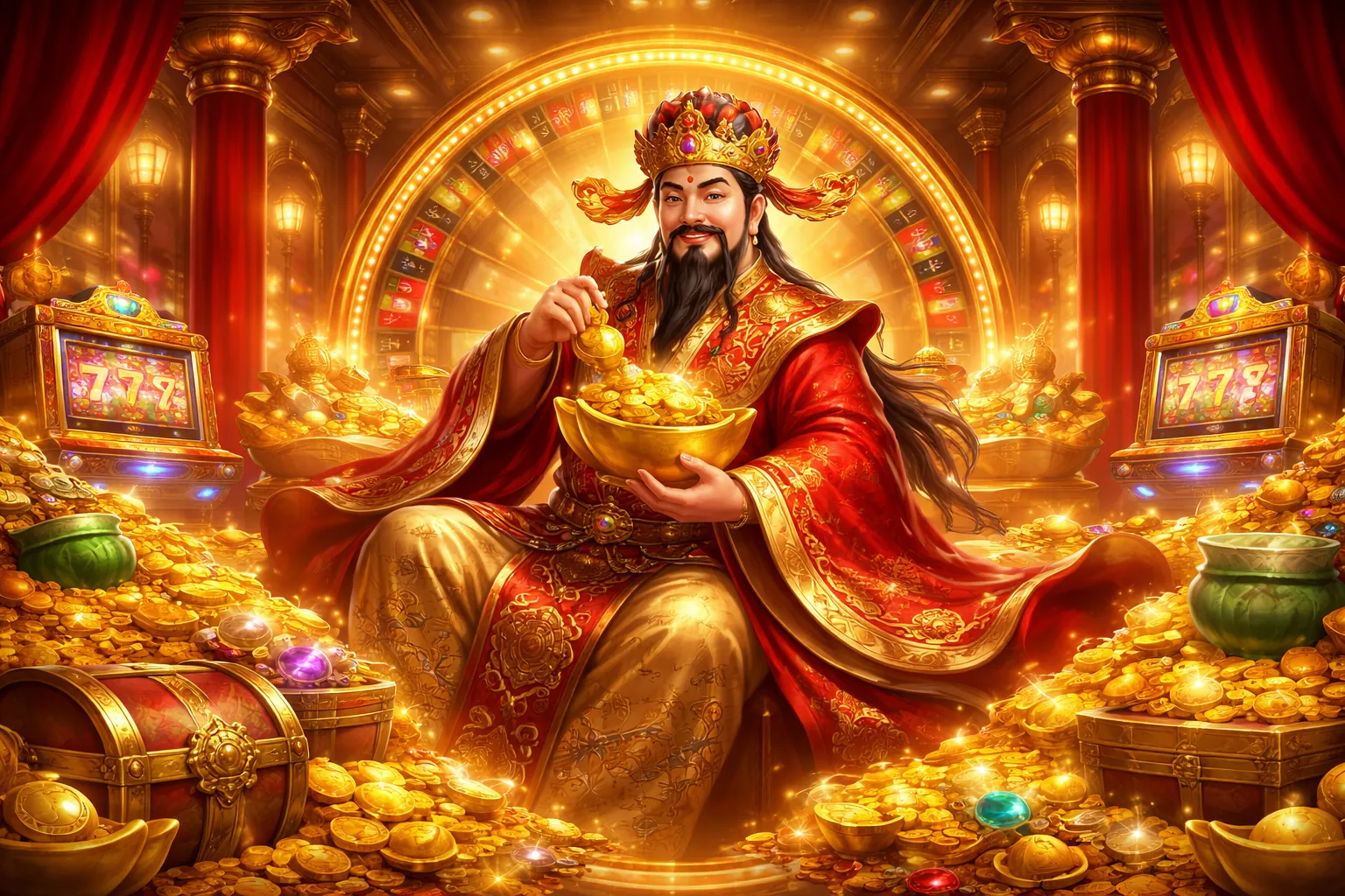 Hình ảnh nền fcb8 link với các biểu tượng cá cược trực tuyến và giải trí sống động, màu sắc xanh vàng chủ đạo.